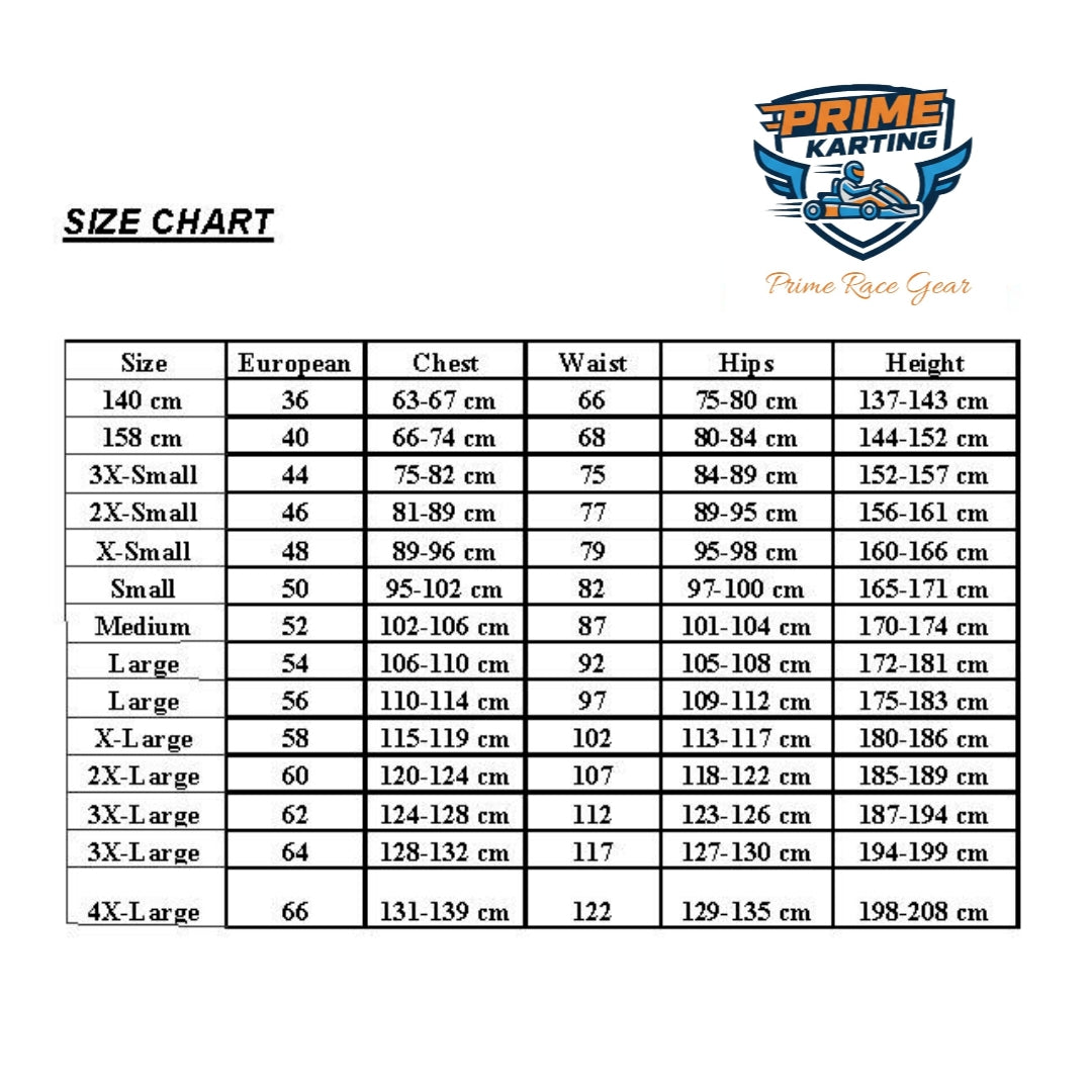 Prime Quality Customised Kart Racing Suit.  2 layers