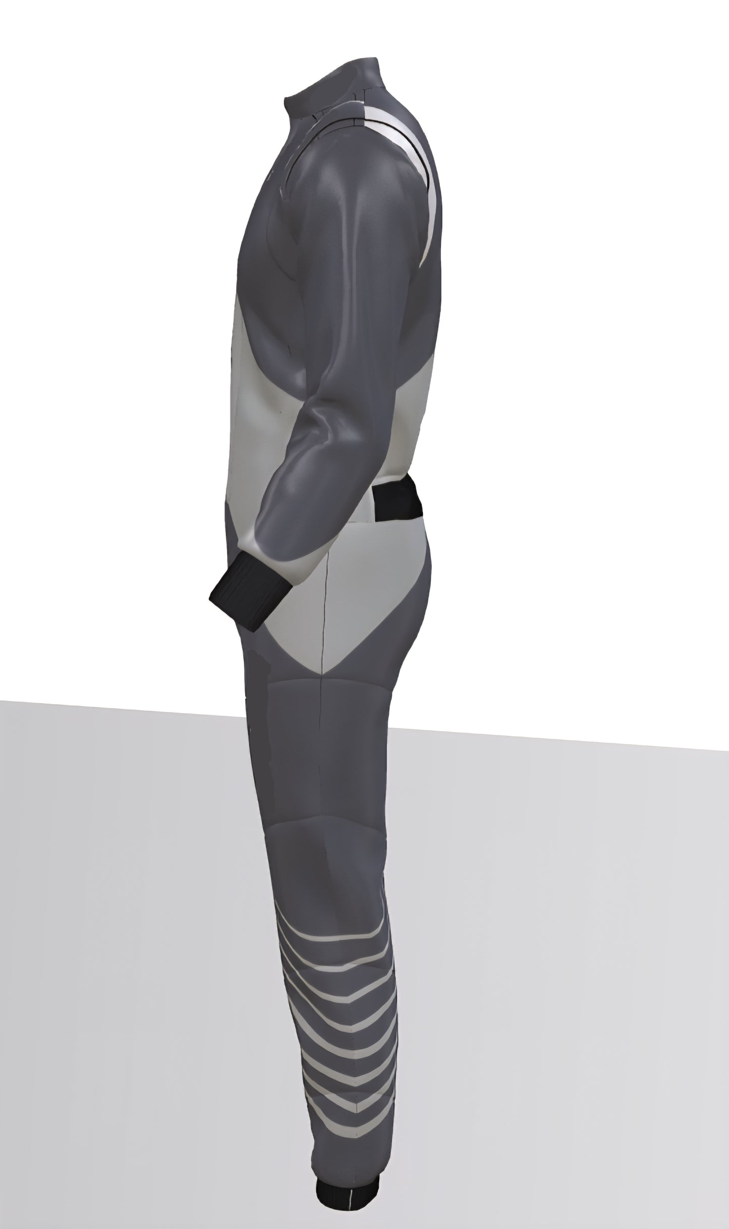 Multi Grey Shades Prime Quality Customised Kart Racing Suit.  2 layers