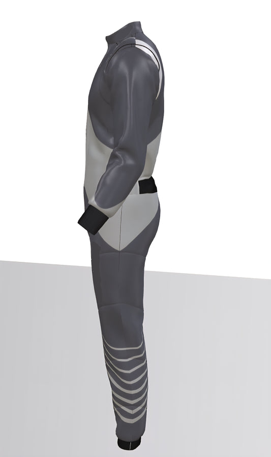 Multi Grey Shades Prime Quality Customised Kart Racing Suit.  2 layers